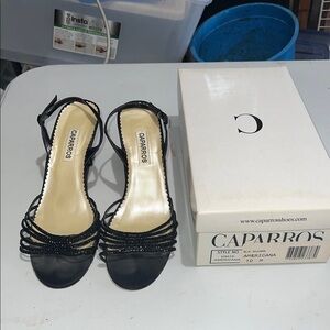 Caparros Black Strappy Heels